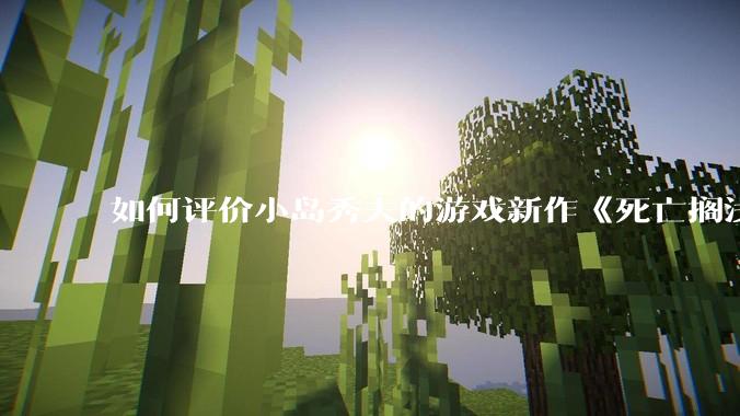 如何评价小岛秀夫的游戏新作《死亡搁浅2：冥滩之上》？