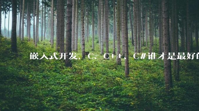 嵌入式开发，C、C++、C#谁才是最好的开发语言?
