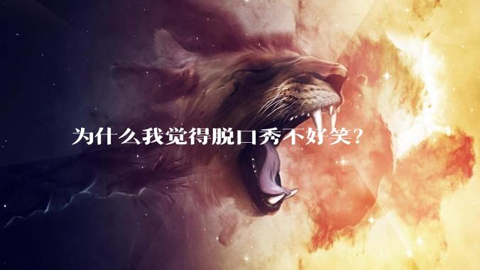 为什么我觉得脱口秀不好笑？