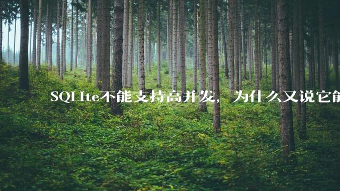 SQLite不能支持高并发，为什么又说它能支持 10万 的日访问量？