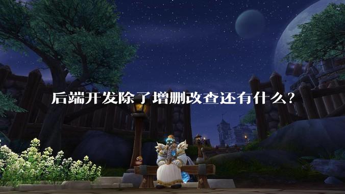 后端开发除了增删改查还有什么？