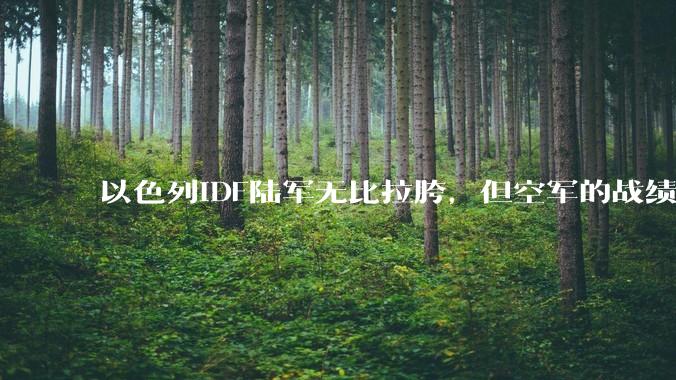 以色列IDF陆军无比拉胯，但空军的战绩却非常拿的出手，同一个国家的军队战斗力为什么两极分化如此严重？