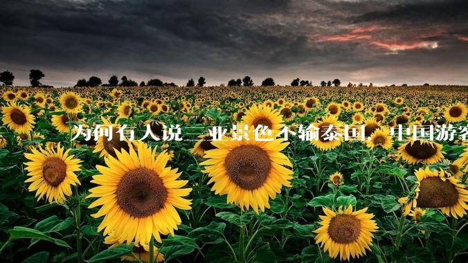 为何有人说三亚景色不输泰国，中国游客却更爱去泰国？