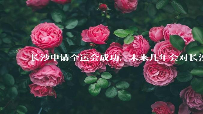 长沙申请全运会成功，未来几年会对长沙那些帮助，是否会加快长株潭融城以及经济发展？