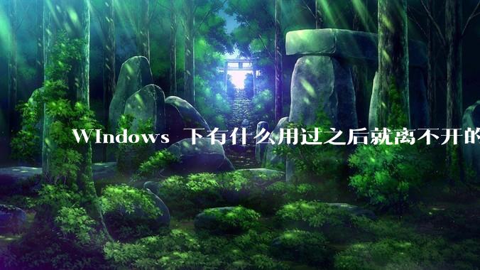 Windows 下有什么用过之后就离不开的冷门软件？