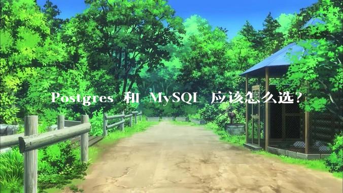 Postgres 和 MySQL 应该怎么选？