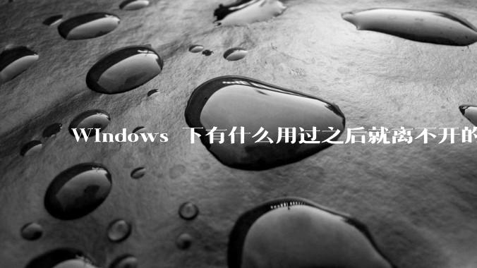 Windows 下有什么用过之后就离不开的冷门软件？