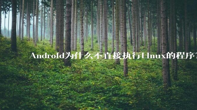 Android为什么不直接执行Linux的程序？而是自己搞一套？
