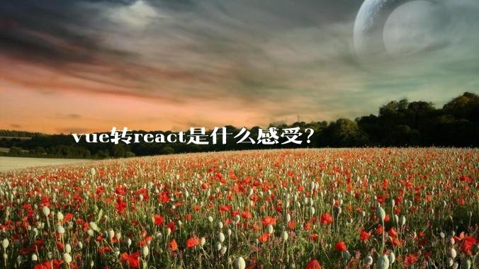 vue转react是什么感受？