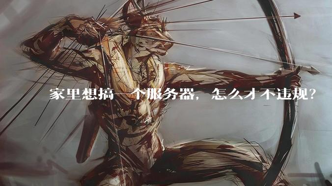 家里想搞一个服务器，怎么才不违规？