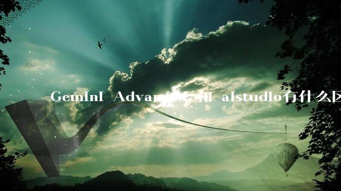 Gemini Advanced 和 aistudio有什么区别？