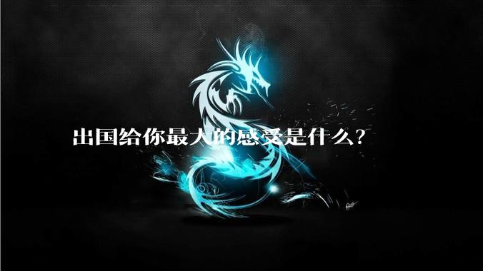 出国给你最大的感受是什么？
